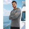 image:imageBoladeci Mens UPF 50 Sun Protection Hoodie Shirts Lightweight Long Sleeve Rash Guard Fishing Swim ShirtsDark Gray