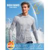 image:imageBoladeci Mens UPF 50 Sun Protection Hoodie Shirts Lightweight Long Sleeve Rash Guard Fishing Swim ShirtsLight Gray