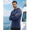 image:imageBoladeci Mens UPF 50 Sun Protection Hoodie Shirts Lightweight Long Sleeve Rash Guard Fishing Swim ShirtsNavy Blue