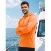 image:imageBoladeci Mens UPF 50 Sun Protection Hoodie Shirts Lightweight Long Sleeve Rash Guard Fishing Swim ShirtsOrange