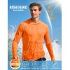 image:imageBoladeci Mens UPF 50 Sun Protection Hoodie Shirts Lightweight Long Sleeve Rash Guard Fishing Swim ShirtsOrange