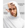 image:imageBoladeci Mens UPF 50 Sun Protection Hoodie Shirts Lightweight Long Sleeve Rash Guard Fishing Swim ShirtsWhite