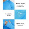 image:imageBoladeci Mens UPF 50 Sun Protection Lightweight Hoodie Shirts Long Sleeve Fishing Shirt SPF UV Hiking SwimAzure