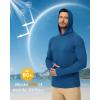 image:imageBoladeci Mens UPF 50 Sun Protection Lightweight Hoodie Shirts Long Sleeve Fishing Shirt SPF UV Hiking SwimBlue Gray