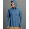 image:imageBoladeci Mens UPF 50 Sun Protection Lightweight Hoodie Shirts Long Sleeve Fishing Shirt SPF UV Hiking SwimBlue Gray