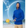 image:imageBoladeci Mens UPF 50 Sun Protection Lightweight Hoodie Shirts Long Sleeve Fishing Shirt SPF UV Hiking SwimBright Blue
