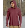 image:imageBoladeci Mens UPF 50 Sun Protection Lightweight Hoodie Shirts Long Sleeve Fishing Shirt SPF UV Hiking SwimBurgundy