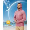 image:imageBoladeci Mens UPF 50 Sun Protection Lightweight Hoodie Shirts Long Sleeve Fishing Shirt SPF UV Hiking SwimDusty Pink