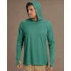 image:imageBoladeci Mens UPF 50 Sun Protection Lightweight Hoodie Shirts Long Sleeve Fishing Shirt SPF UV Hiking SwimEmerald Green