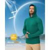 image:imageBoladeci Mens UPF 50 Sun Protection Lightweight Hoodie Shirts Long Sleeve Fishing Shirt SPF UV Hiking SwimEmerald Green