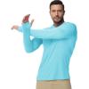 image:imageBoladeci Mens UPF 50 Sun Protection Lightweight Hoodie Shirts Long Sleeve Fishing Shirt SPF UV Hiking SwimLake Blue