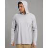 image:imageBoladeci Mens UPF 50 Sun Protection Lightweight Hoodie Shirts Long Sleeve Fishing Shirt SPF UV Hiking SwimLight Gray