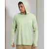 image:imageBoladeci Mens UPF 50 Sun Protection Lightweight Hoodie Shirts Long Sleeve Fishing Shirt SPF UV Hiking SwimLight Green