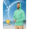 image:imageBoladeci Mens UPF 50 Sun Protection Lightweight Hoodie Shirts Long Sleeve Fishing Shirt SPF UV Hiking SwimMint Green