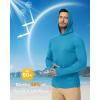 image:imageBoladeci Mens UPF 50 Sun Protection Lightweight Hoodie Shirts Long Sleeve Fishing Shirt SPF UV Hiking SwimTeal