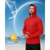 image:imageBoladeci Mens UPF 50 Sun Protection Lightweight Hoodie Shirts Long Sleeve Fishing Shirt SPF UV Hiking SwimTomato Red