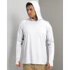 image:imageBoladeci Mens UPF 50 Sun Protection Lightweight Hoodie Shirts Long Sleeve Fishing Shirt SPF UV Hiking SwimWhite