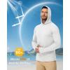 image:imageBoladeci Mens UPF 50 Sun Protection Lightweight Hoodie Shirts Long Sleeve Fishing Shirt SPF UV Hiking SwimWhite