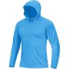 image:imageBoladeci Mens UPF 50 Sun Protection Lightweight Hoodie Shirts Long Sleeve Fishing Shirt SPF UV Hiking SwimAzure