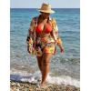 image:imageUOUA 3 Piece Swimsuits for Women Hawaiian Outfits Floral Tropical Bikini amp Short Sets Summer Beach Sexy Cover Ups Luau PartyMashupleopard