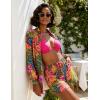 image:imageUOUA 3 Piece Swimsuits for Women Hawaiian Outfits Floral Tropical Bikini amp Short Sets Summer Beach Sexy Cover Ups Luau PartyTropicalleopard
