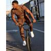 image:imageUOUA Mens 2 Piece Sweatsuit Set Short Sleeve Sweatshirt Jogging Sweatpants Tracksuits OutfitsBrown
