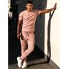 image:imageUOUA Mens 2 Piece Sweatsuit Set Short Sleeve Sweatshirt Jogging Sweatpants Tracksuits OutfitsPink
