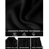 image:imageUOUA Mens Short Sets 2 Piece Summer Outfits Jacquard Short Sleeve Button Down Shirt and Shorts SetBlack