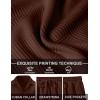 image:imageUOUA Mens Short Sets 2 Piece Summer Outfits Jacquard Short Sleeve Button Down Shirt and Shorts SetBrown