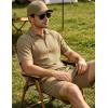 image:imageUOUA Mens Shorts Set Twisted Texture Polo Shirt amp Shorts Casual 2 Piece Summer Outfits Short Sleeve Vacation SetKhaki