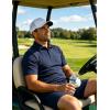 image:imageUOUA Mens Shorts Set Twisted Texture Polo Shirt amp Shorts Casual 2 Piece Summer Outfits Short Sleeve Vacation SetNavy Blue