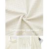 image:imageUOUA Mens Summer Outfits Waffle Knit 2 Piece Short Sets Casual Button Down Shirt amp ShortsBeige
