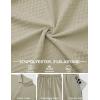 image:imageUOUA Mens Summer Outfits Waffle Knit 2 Piece Short Sets Casual Button Down Shirt amp ShortsGreybeige