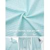 image:imageUOUA Mens Summer Outfits Waffle Knit 2 Piece Short Sets Casual Button Down Shirt amp ShortsLightblue