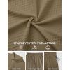 image:imageUOUA Mens Summer Outfits Waffle Knit 2 Piece Short Sets Casual Button Down Shirt amp ShortsLightkhaki