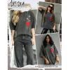 image:imageUOUA Women Oversized Graphic TShirt Casual Cotton Tees Printed Summer TopsWashed Roseblack