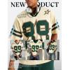 image:imageUOUA Womens Jersey Y2k Baggy Shirts Number Graphic Tees Oversized V Neck Tshirts Streetwear TopsBeige