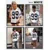 image:imageUOUA Womens Jersey Y2k Baggy Shirts Number Graphic Tees Oversized V Neck Tshirts Streetwear TopsWhite