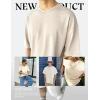 image:imageUOUA Mens Graphic Tees Vintage Oversized TShirts Casual Acid Wash Cotton Streetwear S2XLBeige