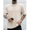 image:imageUOUA Mens Graphic Tees Vintage Oversized TShirts Casual Acid Wash Cotton Streetwear S2XLBeige