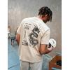 image:imageUOUA Mens Graphic Tees Vintage Oversized TShirts Casual Acid Wash Cotton Streetwear S2XLDragonbeige