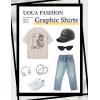 image:imageUOUA Mens Graphic Tees Vintage Oversized TShirts Casual Acid Wash Cotton Streetwear S2XLDragonbeige
