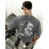 image:imageUOUA Mens Graphic Tees Vintage Oversized TShirts Casual Acid Wash Cotton Streetwear S2XLDragongrey