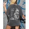 image:imageUOUA Mens Graphic Tees Vintage Oversized TShirts Casual Acid Wash Cotton Streetwear S2XLDragongrey