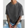image:imageUOUA Mens Graphic Tees Vintage Oversized TShirts Casual Acid Wash Cotton Streetwear S2XLGrey