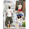 image:imageUOUA Mens Graphic Tees Vintage Oversized TShirts Casual Acid Wash Cotton Streetwear S2XLRosebeige