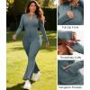 image:imageUOUA Womens 2 Piece Set Long Sleeve Jacket amp Ankle Length Workout Flare Leggings Casual Matching Outfit Tracksuit Sweatsuit28 InseamDarkgrey