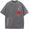 image:imageUOUA Mens Graphic Tees Vintage Oversized TShirts Casual Acid Wash Cotton Streetwear S2XLRosegrey