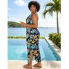 image:imageUOUA Women Summer Maxi Dresses Plus Size Casual Hawaiian Sundress Sleeveless Loose Split Beach Dress with PocketsVpineapple Floral