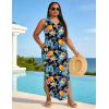 image:imageUOUA Women Summer Maxi Dresses Plus Size Casual Hawaiian Sundress Sleeveless Loose Split Beach Dress with PocketsVpineapple Floral